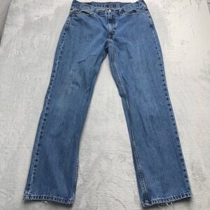 Levi's 550 Straight Leg Jeans Mens 36x34 Blue Relaxed Fit Medium Wash Distressed